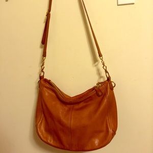 JCrew Biennial Leather Hobo in Saddle Tan